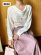 Satin Cowl Neck Long Sleeves Tops